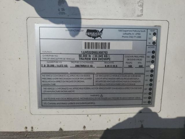 2016 Wabash Dvcvhpc DRY Van Trailer