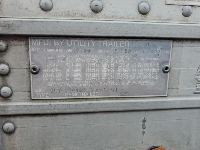 2003 Utility VS2R Refrigerated Van Trailer