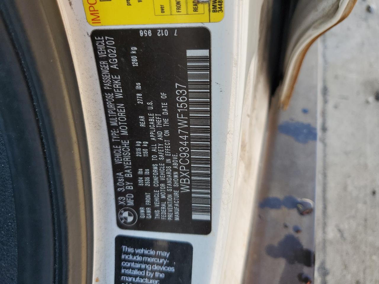 2007 BMW X3 3.0si