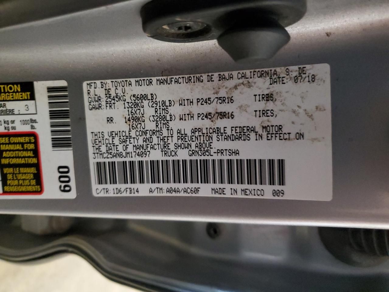 2018 Toyota Tacoma Double cab