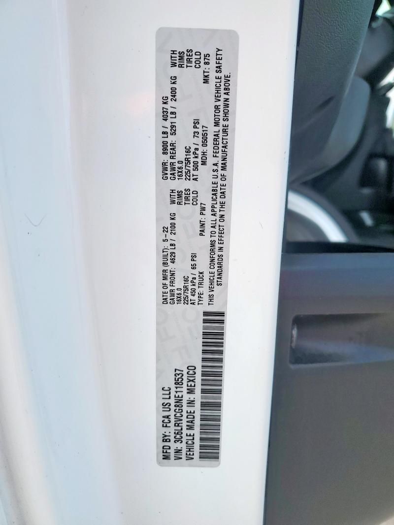 2022 Dodge RAM Promaster 2500 2500 High