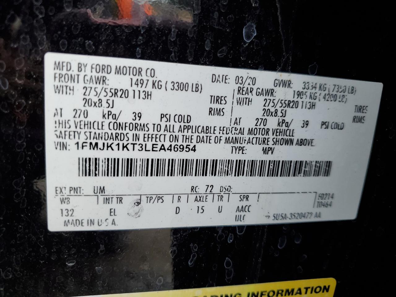 2020 Ford Expedition max Limited