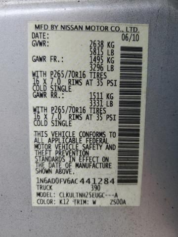 2010 Nissan Frontier Crew Cab SE