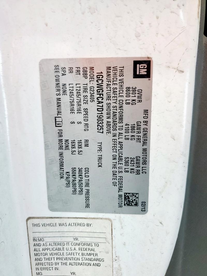 2013 Chevrolet Express G2500