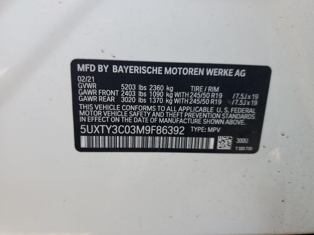 2021 BMW X3 Sdrive30i