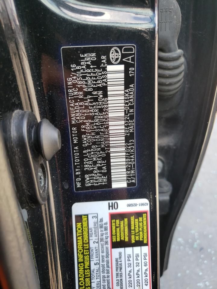 2016 Toyota Corolla l