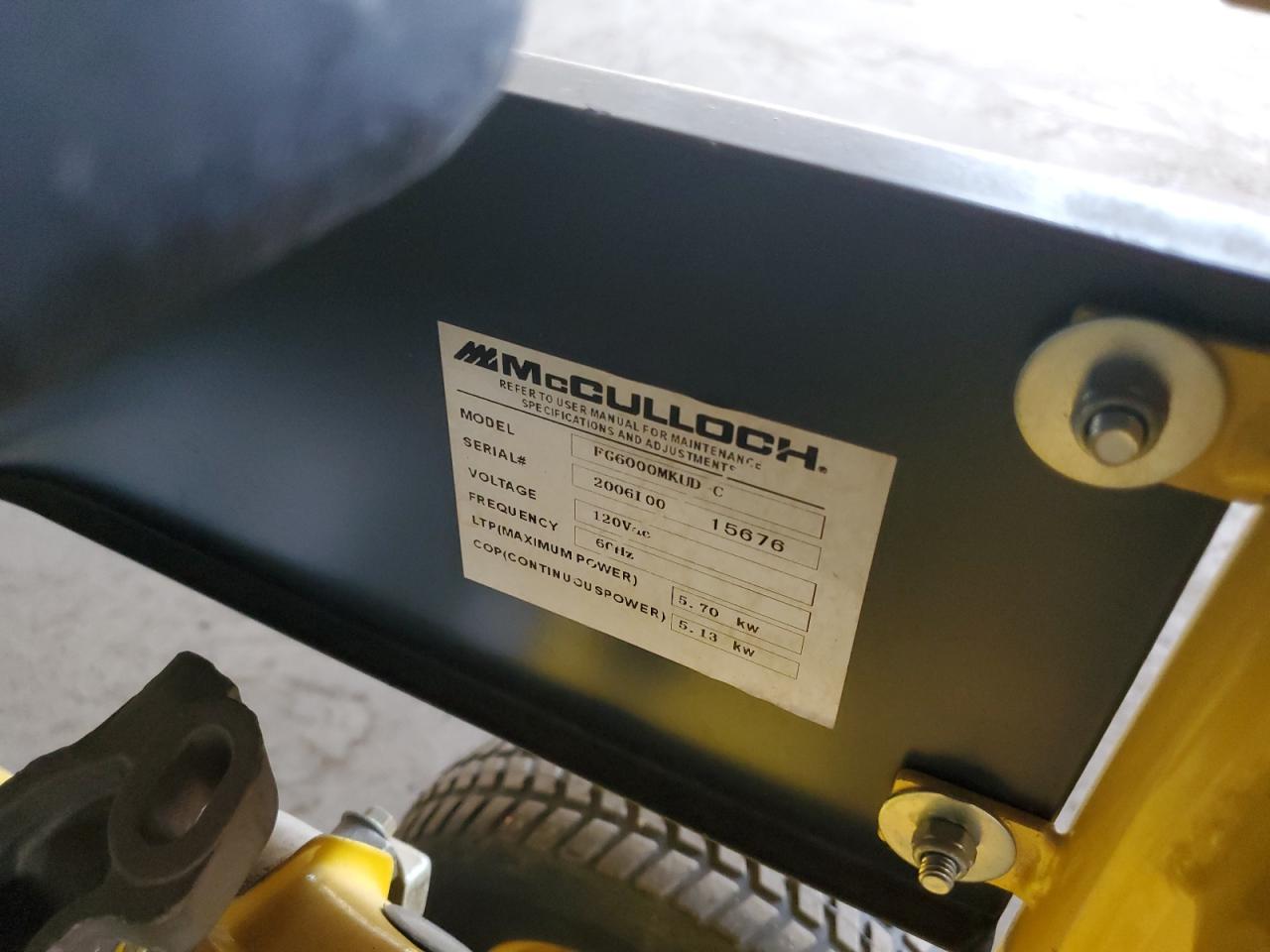 2006 Mcculloch FG6000MK Generation