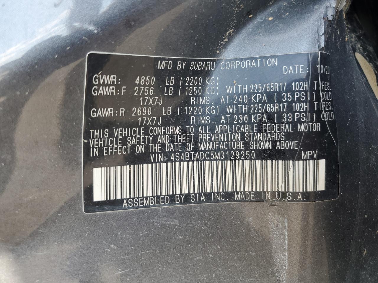 2021 Subaru Outback Premium