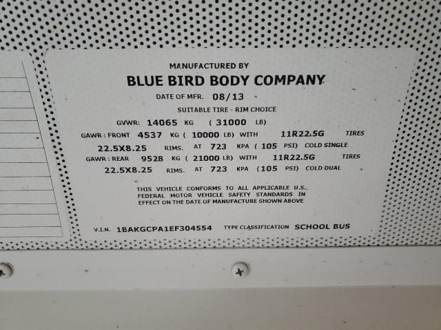 2014 Blue Bird 2014 Bluebird Vision-School Bus