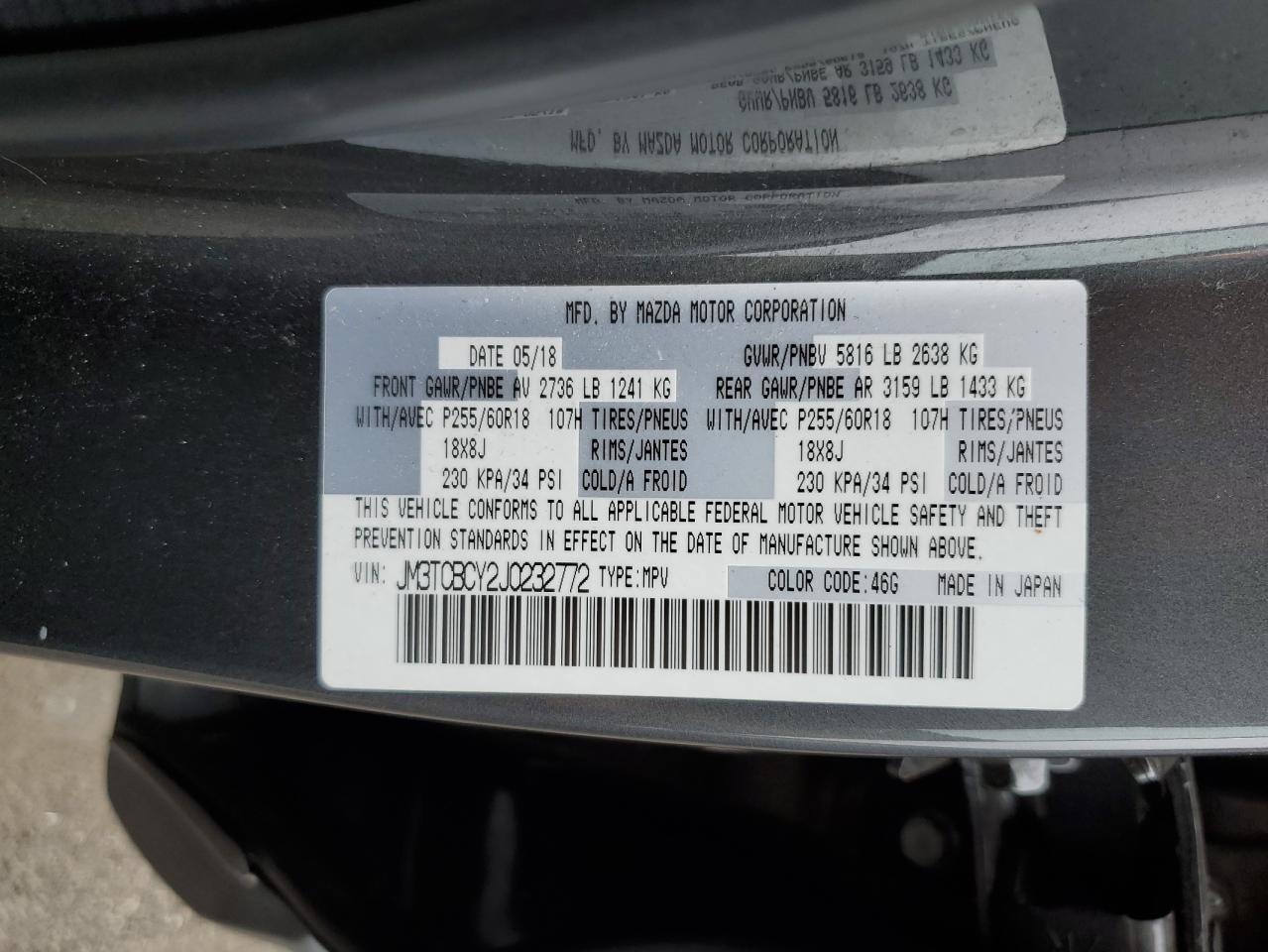 2018 Mazda Cx-9 Touring