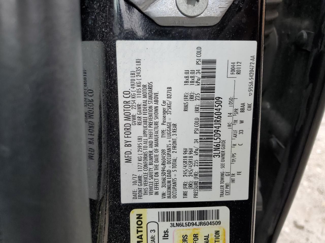 2018 Lincoln Mkz Select