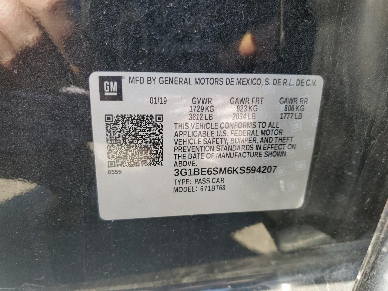 2019 Chevrolet Cruze lt