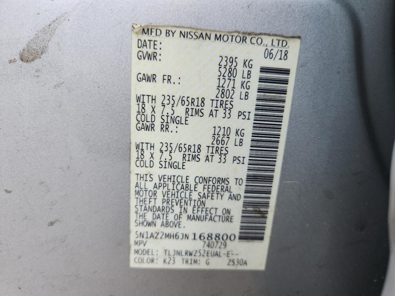 2018 Nissan Murano s