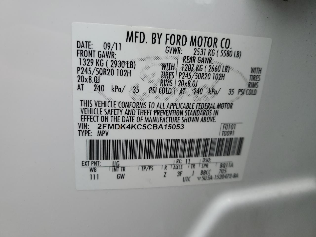 2012 Ford Edge Limited