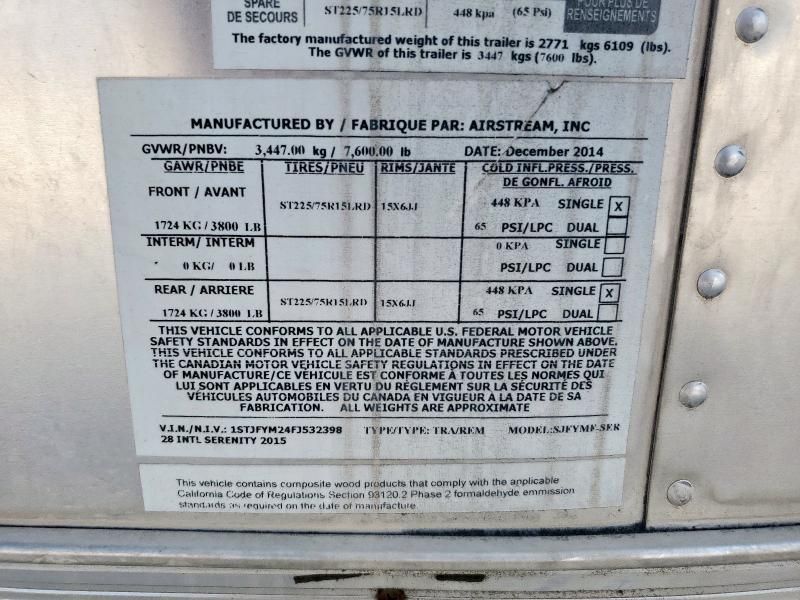 2015 Airstream 2015 M-28 Seren