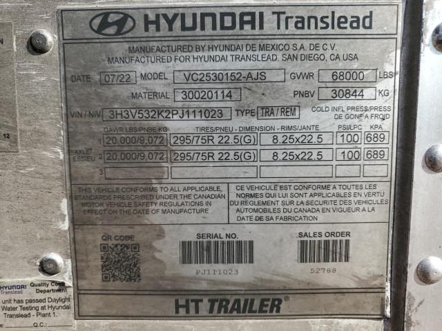 2023 Hyundai Translead VC2530152-AJS DRY Van Trailer