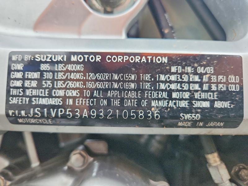 2003 Suzuki SV650
