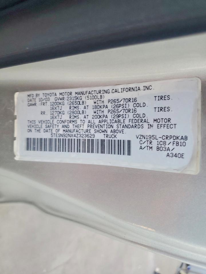 2004 Toyota Tacoma Prerunner V6