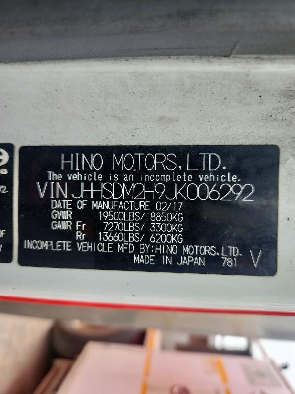 2018 Hino 195 BOX Truck
