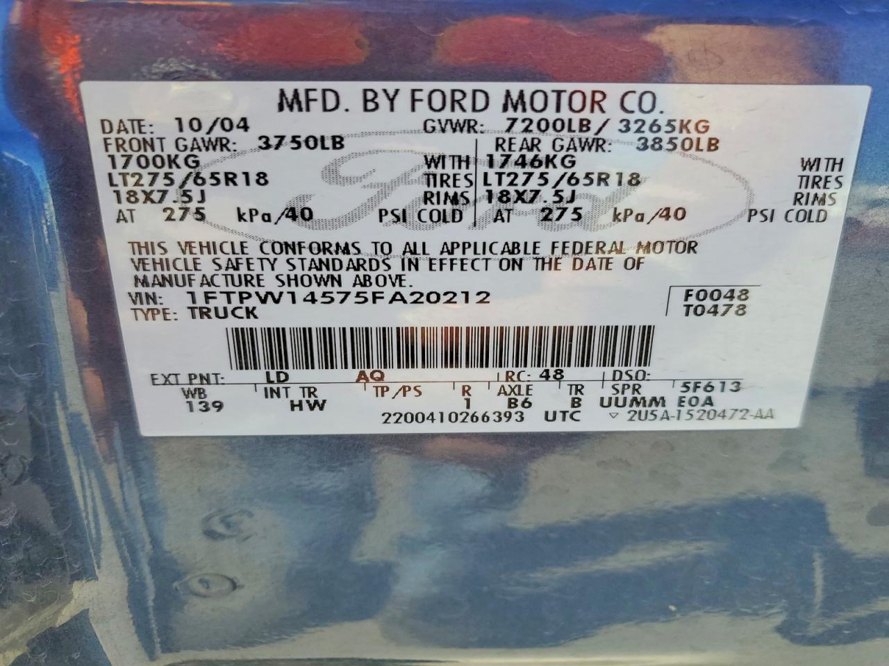 2005 Ford F150 Supercrew