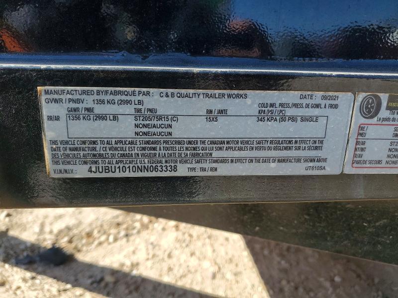 2022 C & B UT610SA Utility Trailer