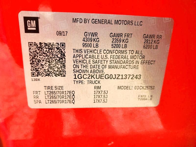 2018 Chevrolet Silverado K2500 Heavy Duty