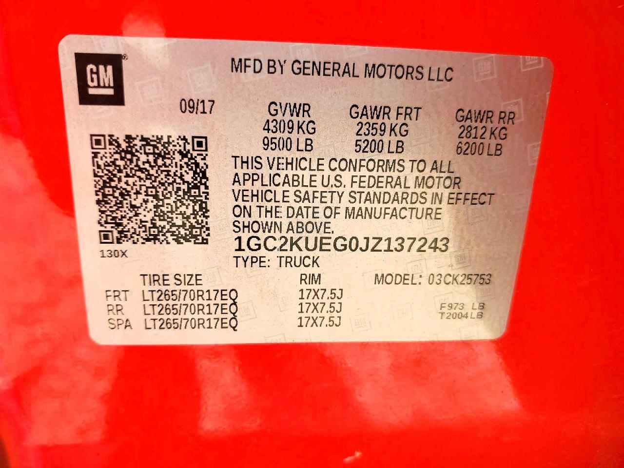 2018 Chevrolet Silverado K2500 Heavy Duty