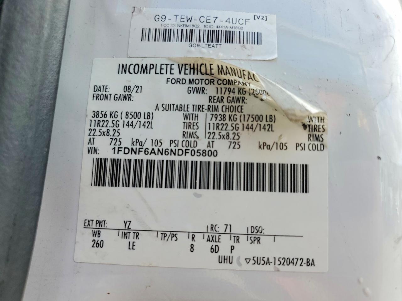 2022 Ford F650 Super-Delivery Truck