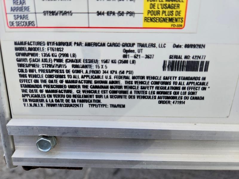2025 Wells Cargo FT610S2 Enclosed Cargo Trailer