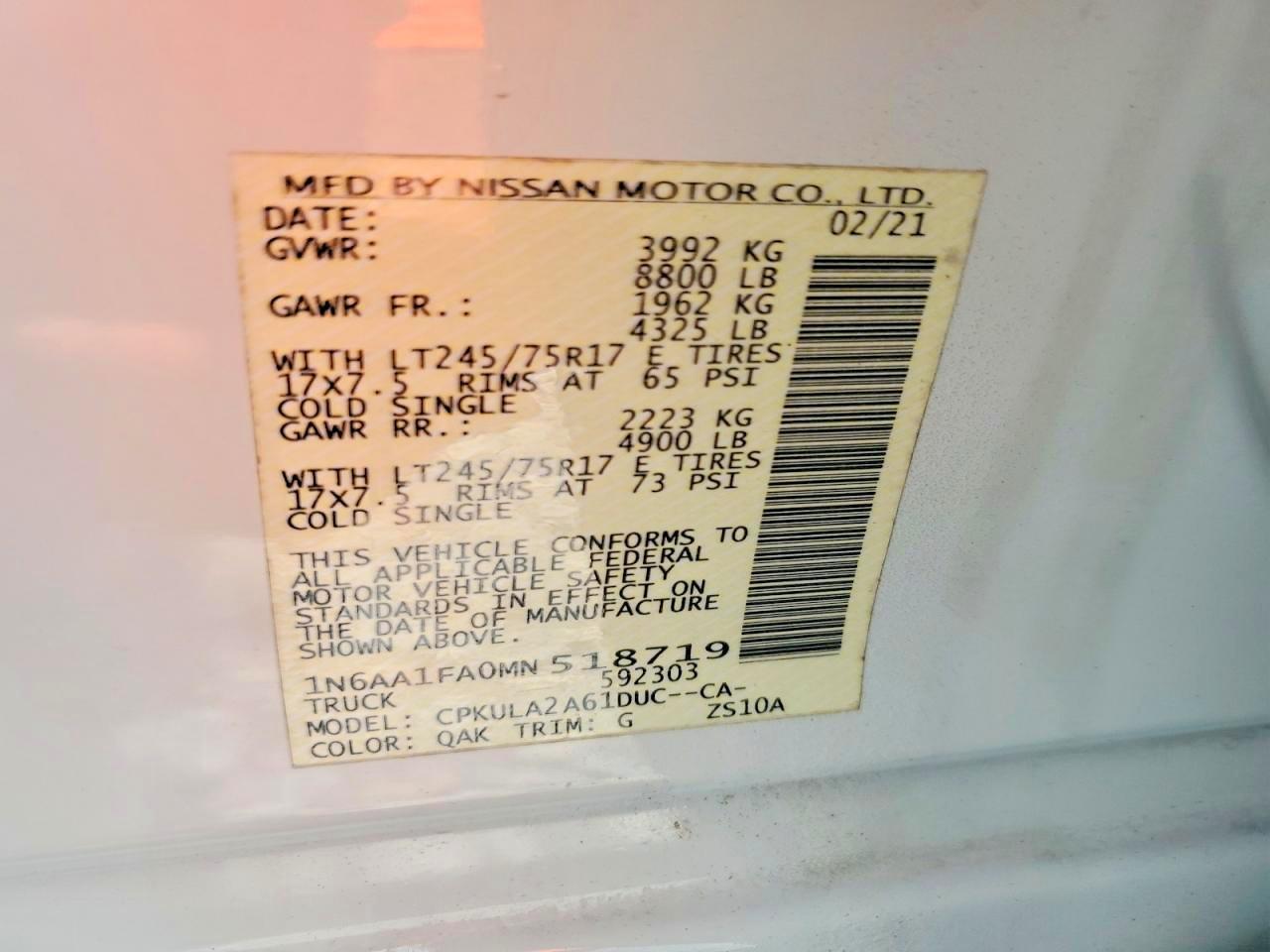 2021 Nissan Titan XD S