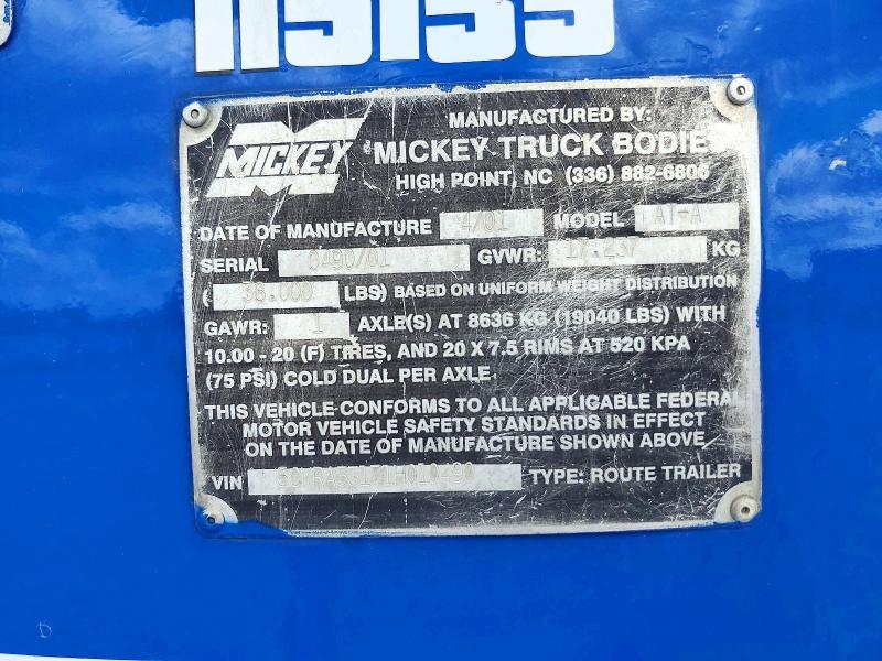 2001 Mickel 2001 Mickey AT-A Refrigerated Beverage Trailer