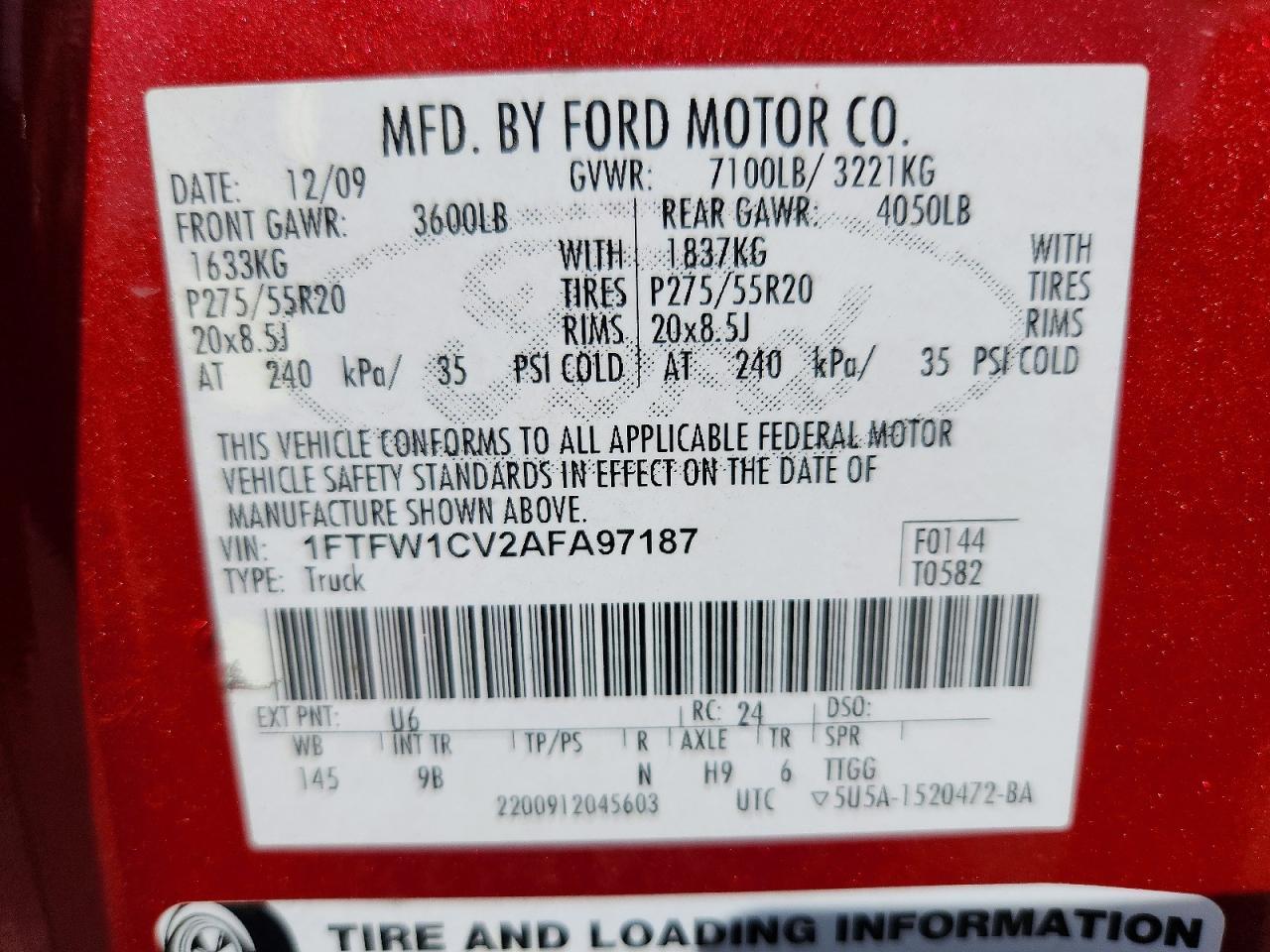 2010 Ford F150 Supercrew