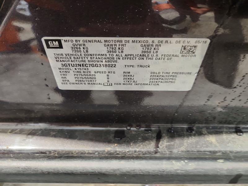 2016 GMC Sierra K1500 SLT