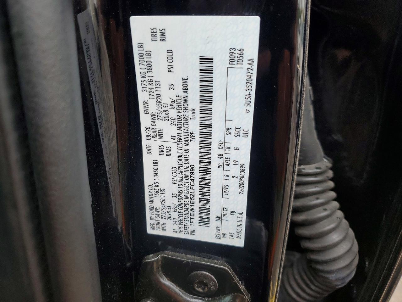 2020 Ford F150 Supercrew
