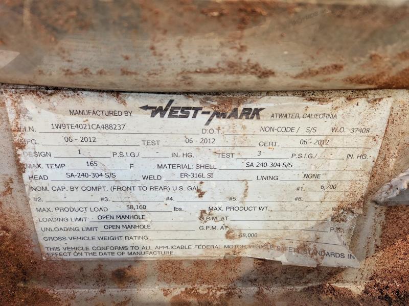 2012 Westmark Tank Trailer