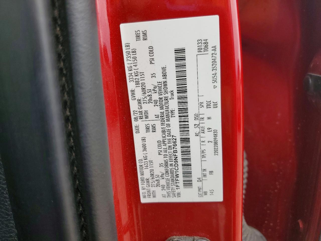 2022 Ford F150 Supercrew
