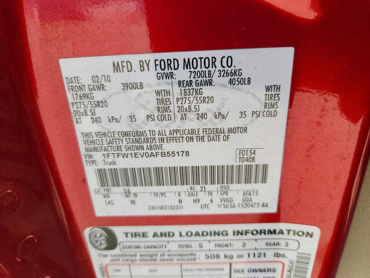 2010 Ford F150 Supercrew