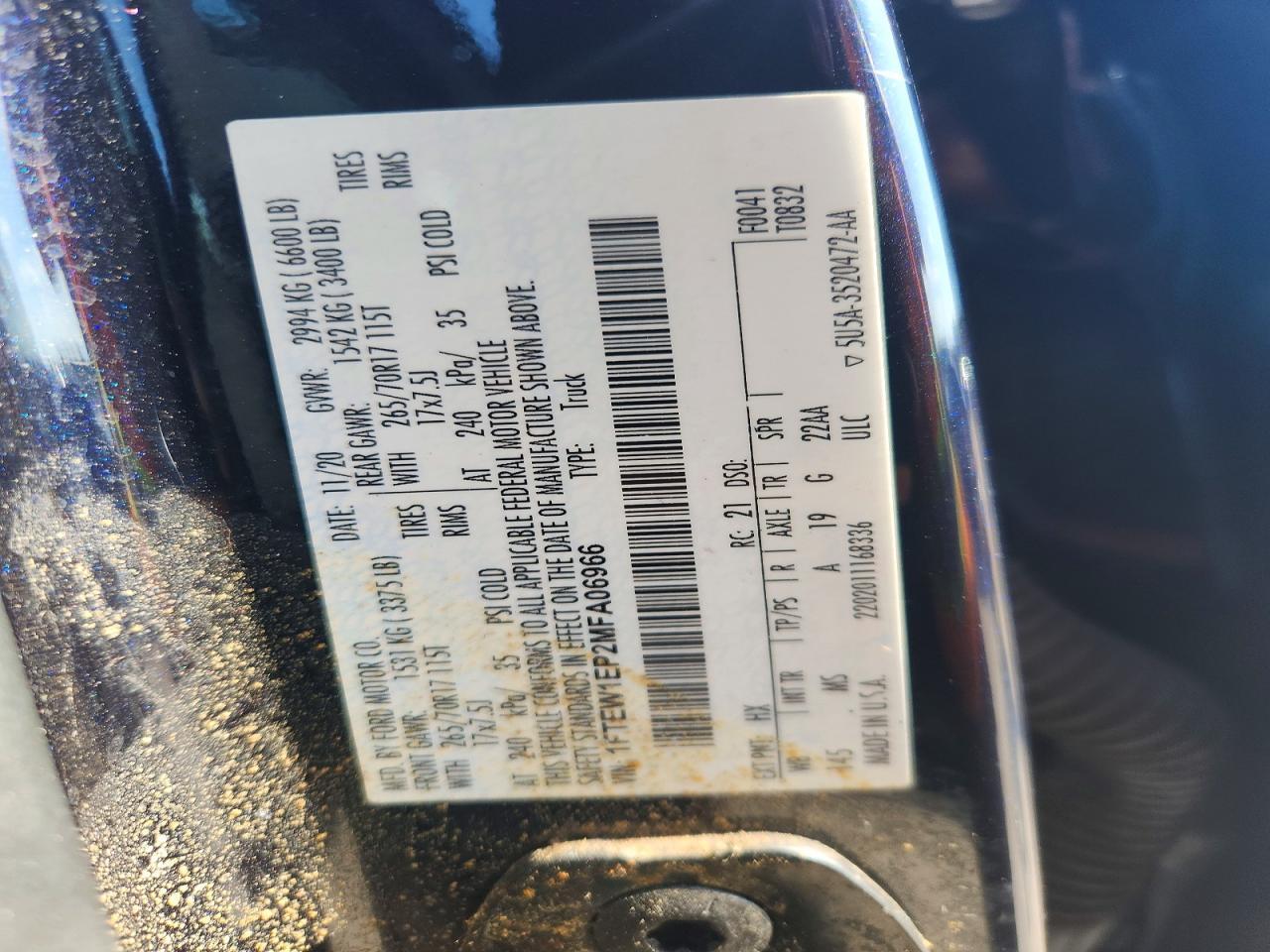 2021 Ford F150 Supercrew
