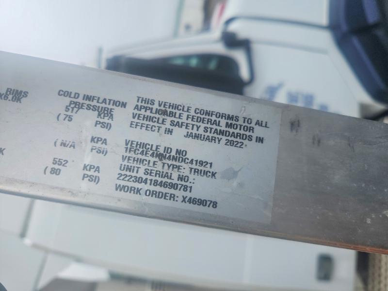 2022 Ford Econoline E450 Super Duty Commercial Stripped Chas