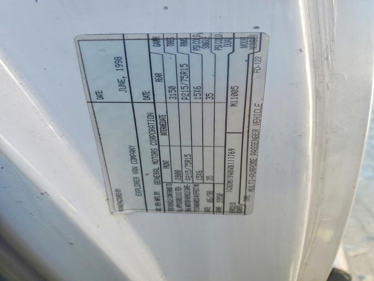 1998 Chevrolet Astro