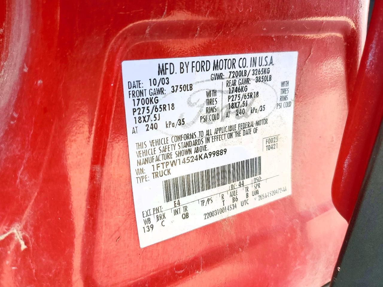 2004 Ford F150 Supercrew