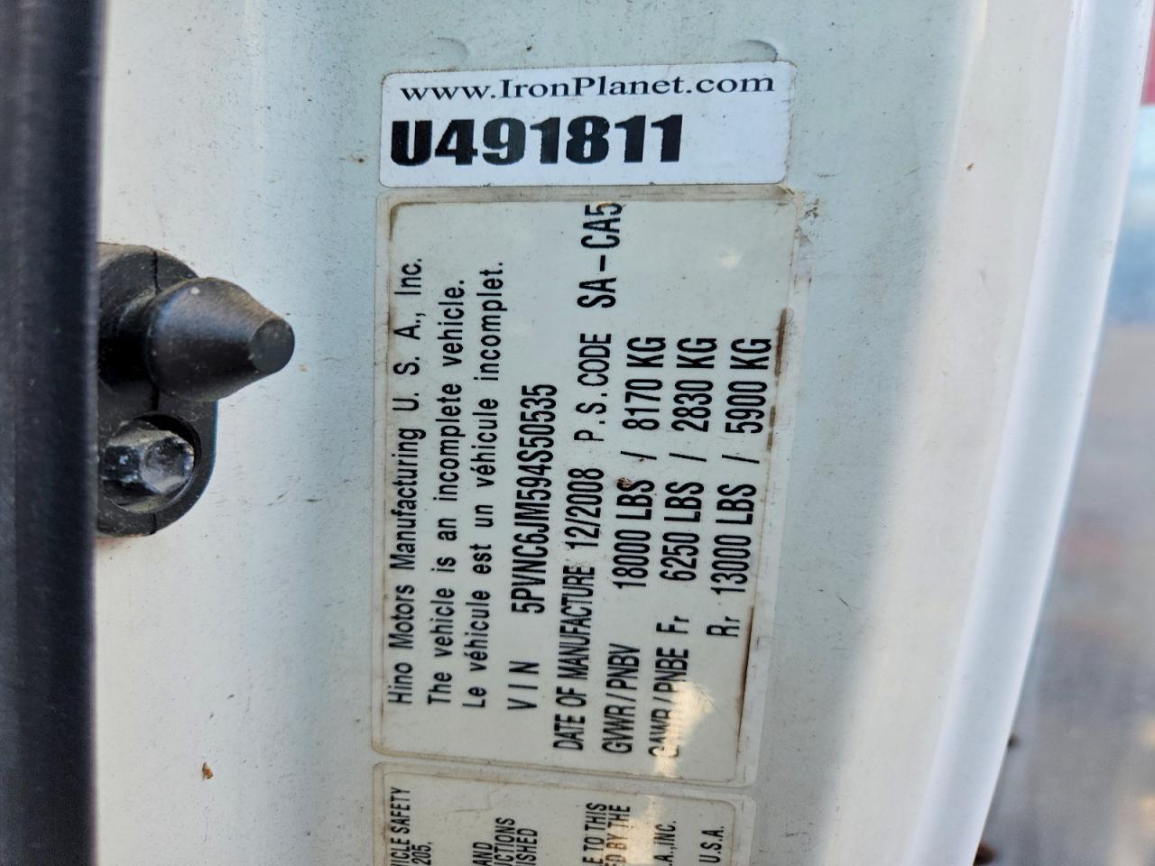 2009 Hino Hino 185 BOX Truck