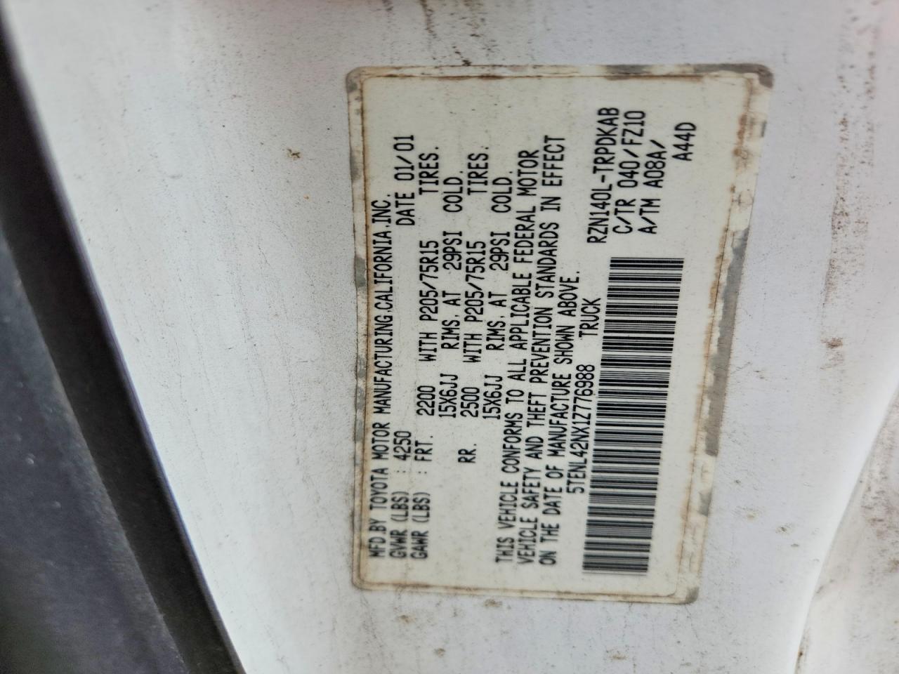 2001 Toyota Tacoma Base