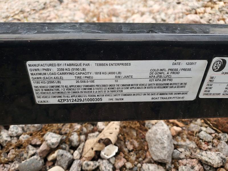 2018 Boat 2018 Tebben PTT24-40 Boat Trailer