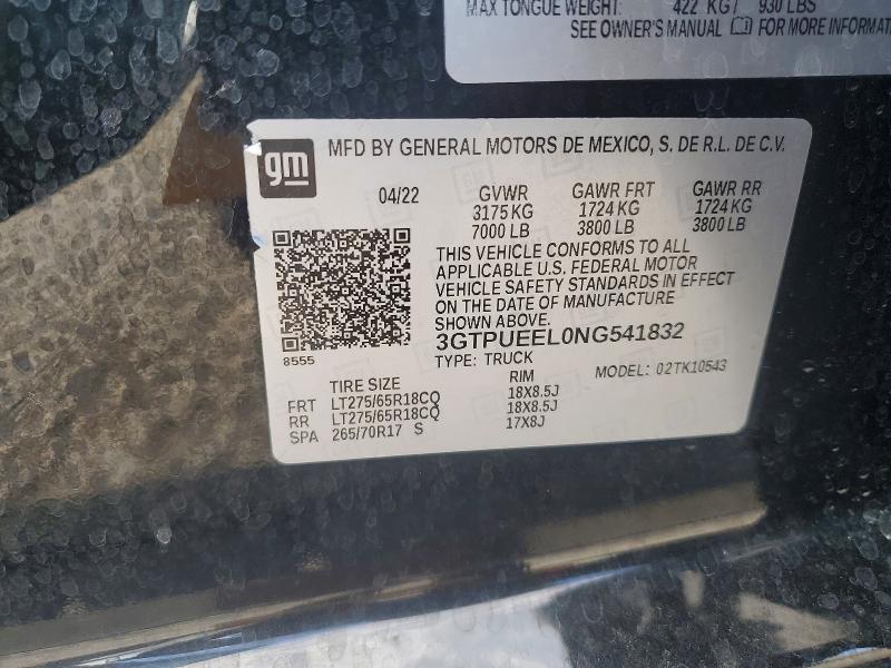 2022 GMC Sierra K1500 AT4