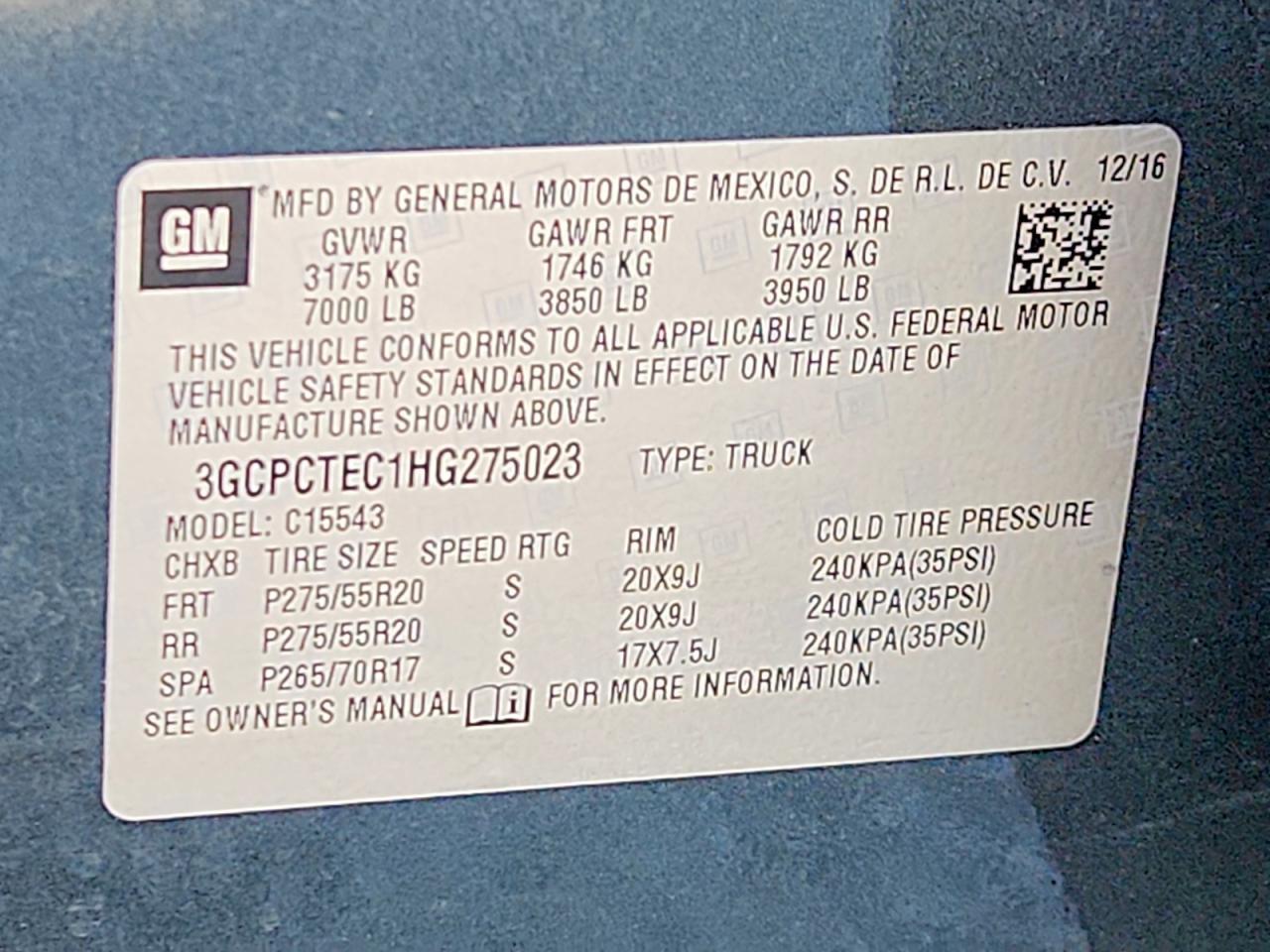 2017 Chevrolet Silverado C1500 High Country