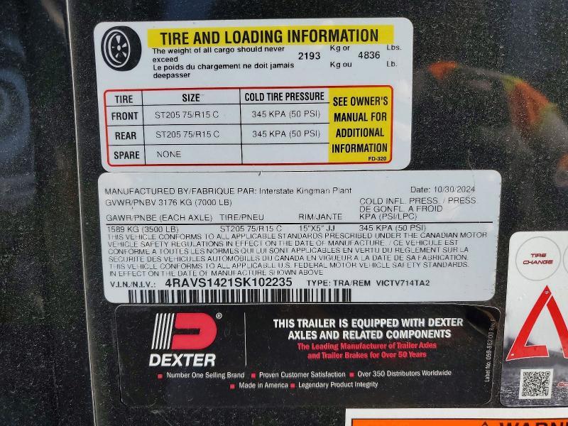 2025 Interstate VICTV714TA2 Enclosed Cargo Trailer