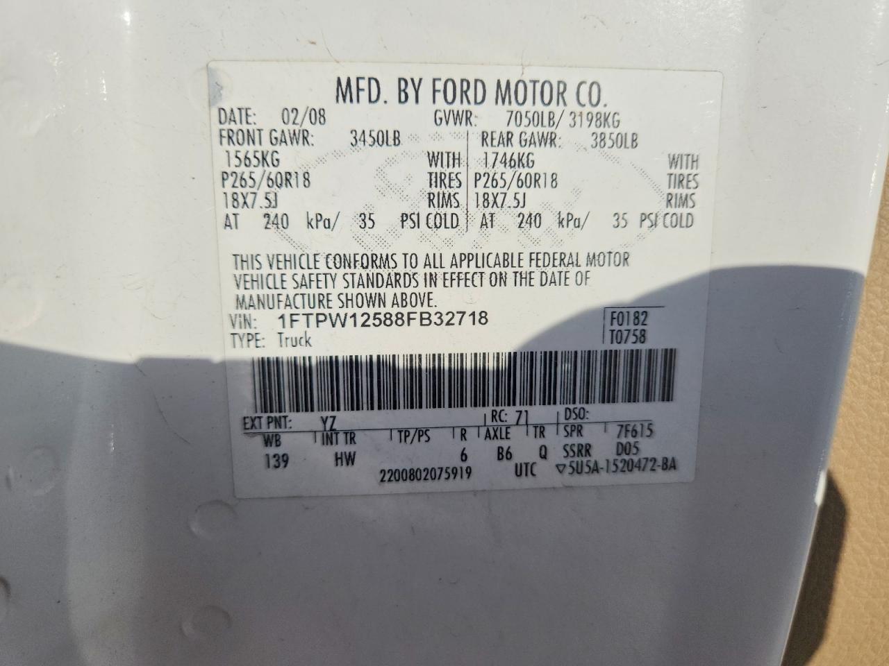 2008 Ford F150 Supercrew