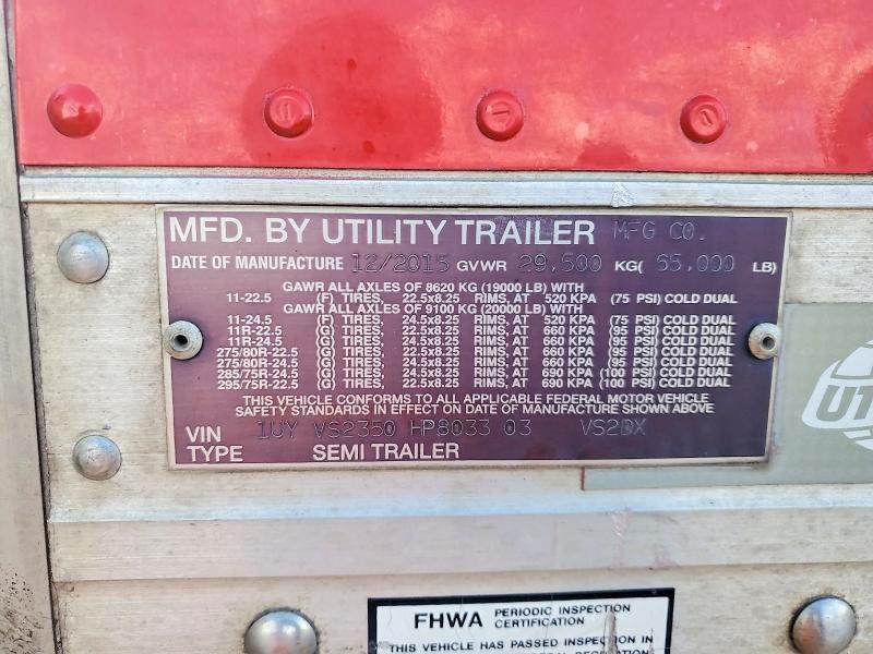 2017 Utility Vs2dx DRY Van Trailer