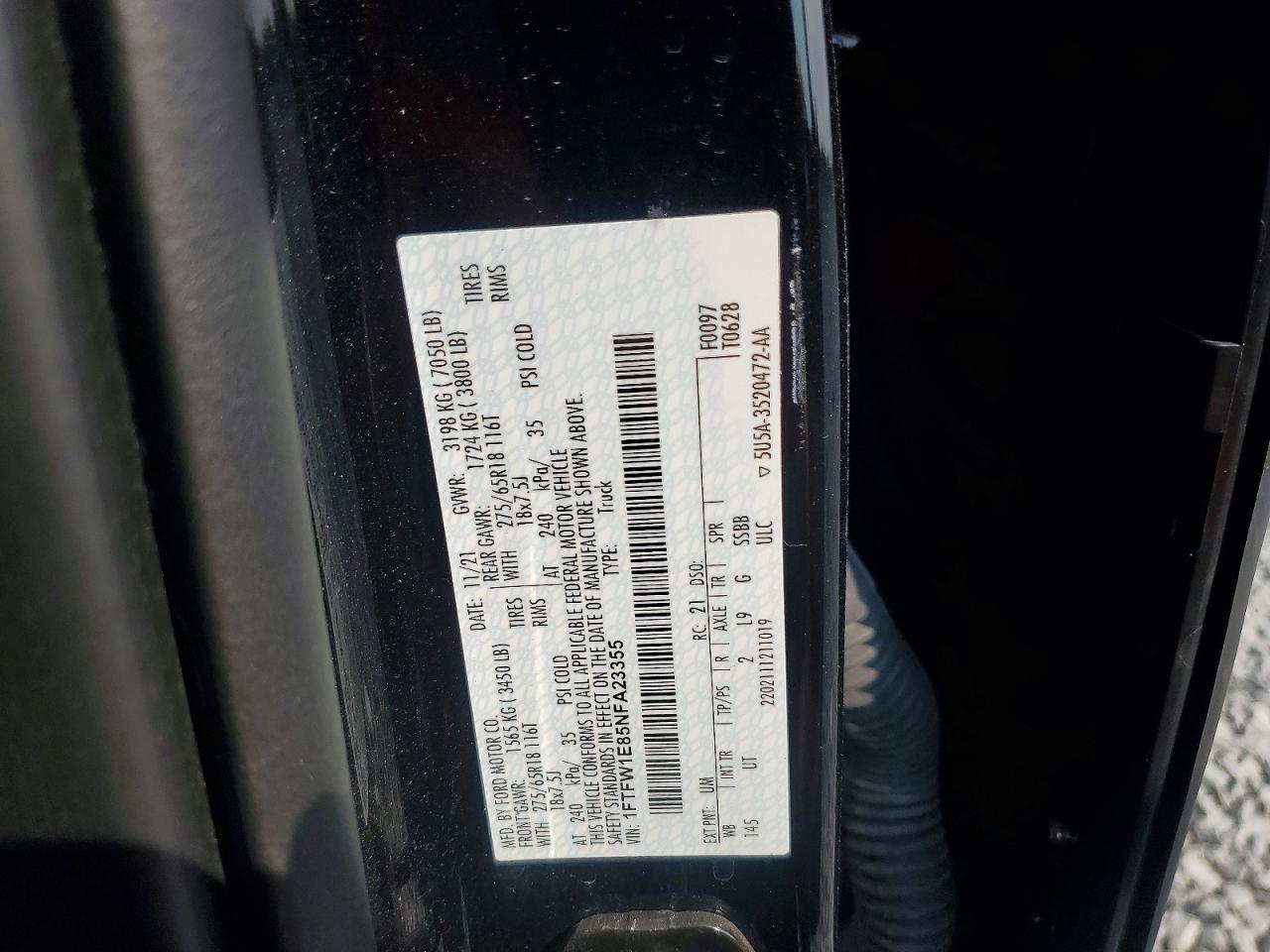 2022 Ford F150 Supercrew